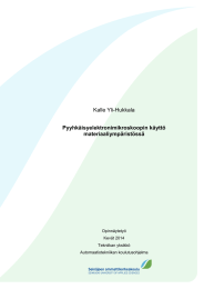 Kalle Yli-Hukkala Pyyhkäisyelektronimikroskoopin käyttö materiaaliympäristössä