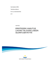 ERISTEIDEN VAIKUTUS LAIVAN TALOUDELLISEEN SUORITUSKYKYYN