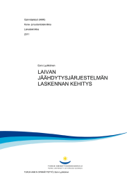 LAIVAN JÄÄHDYTYSJÄRJESTELMÄN LASKENNAN KEHITYS