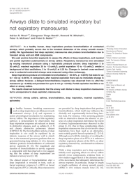 Airways dilate to simulated inspiratory but not expiratory manoeuvres Adrian R. West*