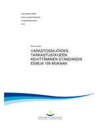 VARASTOSÄILIÖIDEN TARKASTUSOHJEEN KEHITTÄMINEN STANDARDIN EEMUA 159 MUKAAN