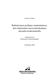 Ikääntyneen potilaan omatoimisuu- den tukeminen terveyskeskuksen akuuttivuodeosastolla