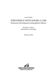 WEB-DESIGN WITH JOOMLA CMS Extension development using jQuery library  Izzat Nadiri