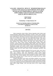 ANALISIS STRUKTUR DENGAN MEMPERTIMBANGKAN TAHAPAN PELAKSANAAN KONSTRUKSI, PENGARUH