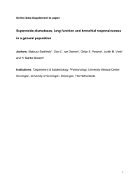 Superoxide dismutases, lung function and bronchial responsiveness in a general population