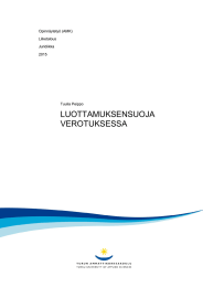 LUOTTAMUKSENSUOJA VEROTUKSESSA  Opinnäytetyö (AMK)