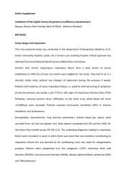 Online Supplement Validation of the English Severe Respiratory Insufficiency Questionnaire METHODS