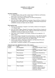 1 •  C. Michael Roberts. Barts and The London School... Queen Mary University of London, London, UK EUROPEAN COPD AUDIT