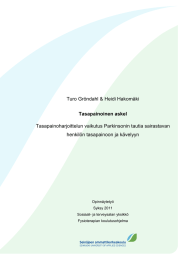 Turo Gröndahl &amp; Heidi Hakomäki Tasapainoharjoittelun vaikutus Parkinsonin tautia sairastavan Tasapainoinen askel