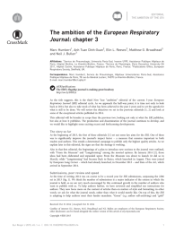 | European Respiratory The ambition of the Journal: chapter 3