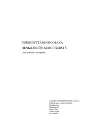 PEREHDYTTÄMINEN OSANA HENKILÖSTÖN KEHITTÄMISTÄ Case: Lammin Osuuspankki