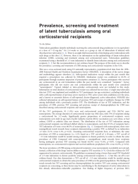 Prevalence, screening and treatment of latent tuberculosis among oral corticosteroid recipients