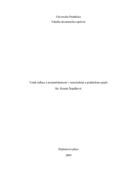 Univerzita Pardubice Fakulta ekonomicko-spr&aacute;vn&iacute;