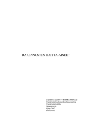 RAKENNUSTEN HAITTA-AINEET