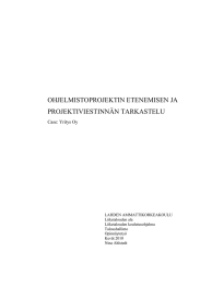 OHJELMISTOPROJEKTIN ETENEMISEN JA  Case: Yritys Oy