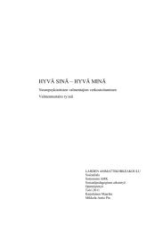 HYVÄ SINÄ – HYVÄ MINÄ Neuropsykiatristen valmentajien verkostoituminen Valmennustaito ry:ssä