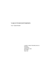 VAKUUTUSSÄÄSTÄMINEN Case: Tapiola-Ryhmä  LAHDEN AMMATTIKORKEAKOULU