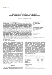 Comparison  of  nebulized  and  sprayed D