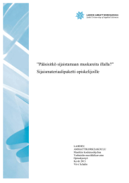 ”Pääsisitkö sijaistamaan muskareita illalla?” Sijaismateriaalipaketti opiskelijoille