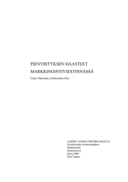 PIENYRITYKSEN HAASTEET MARKKINOINTIVIESTINNÄSSÄ  Case: Moremix (Noworries Oy)