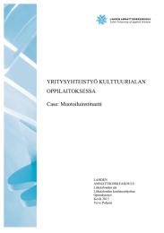 YRITYSYHTEISTYÖ KULTTUURIALAN OPPILAITOKSESSA Case: Muotoiluinstituutti