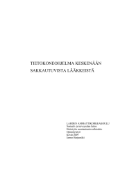 TIETOKONEOHJELMA KESKENÄÄN SAKKAUTUVISTA LÄÄKKEISTÄ