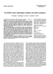 Air pollution  levels,  meterological  conditions and ... M. B.  Forsberg Falk++,  B