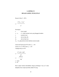 LAMPIRAN I BESAR SAMPEL PENELITIAN
