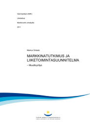 MARKKINATUTKIMUS JA LIIKETOIMINTASUUNNITELMA – Muuttoyritys