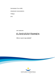 ELÄKESÄÄSTÄMINEN  Mikä on sopivin tapa säästää? Opinnäytetyö (Turun AMK)