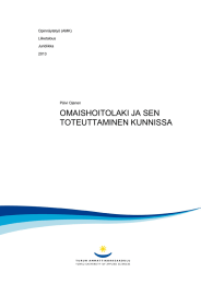 OMAISHOITOLAKI JA SEN TOTEUTTAMINEN KUNNISSA  Opinnäytetyö (AMK)