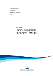 UUDEN ESIMIEHEN PEREHDYTTÄMINEN  Opinnäytetyö (AMK)