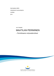 MAATILAN PERIMINEN – Perintökaaren erityissäännökset  Opinnäytetyö (AMK)