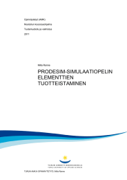 PRODESIM-SIMULAATIOPELIN ELEMENTTIEN TUOTTEISTAMINEN