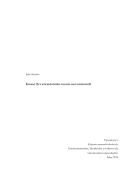 Juho Huusko Opinnäytetyö Kajaanin ammattikorkeakoulu