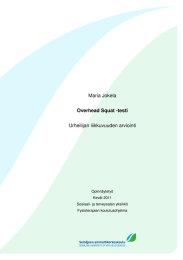 Maria Jokela Urheilijan liikkuvuuden arviointi Overhead Squat -testi