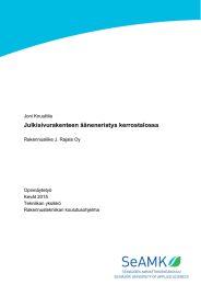 Julkisivurakenteen ääneneristys kerrostalossa