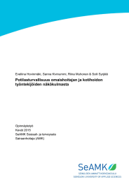 Potilasturvallisuus omaishoitajan ja kotihoidon työntekijöiden näkökulmasta