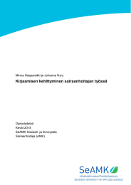 Kirjaamisen kehittyminen sairaanhoitajan työssä