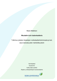 Maria Miettinen Tutkimus yleisten kirjastojen nukketeatteritoiminnasta ja kat- saus tulevaisuuden mahdollisuuksiin