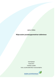 Jarno Arkko Kilpa-auton jousitusgeometrian tutkiminen  Opinnäytetyö