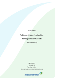 Iiro Koivisto H-Autocolor Oy Tutkimus Autoalan keskusliiton korikorjaamoluokituksesta