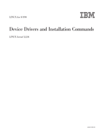 LINUX for S/390 Device Drivers and Installation Commands