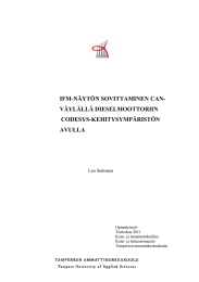 IFM-NÄYTÖN SOVITTAMINEN CAN- VÄYLÄLLÄ DIESELMOOTTORIIN CODESYS-KEHITYSYMPÄRISTÖN AVULLA