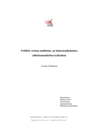 FebDok verkon mallinnus- ja laskentaohjelmisto sähkösuunnittelun työkaluna Tuomas Niukkanen