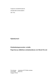 Opinnäytetyö  Ostolaskutusprosessien vertailu Paperisen ja sähköisen ostolaskutuksen erot Restel Oy:ssä