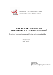 POTILASOHJEKANSIO RINTOJEN RADIOLOGISISTA TUTKIMUSMENETELMISTÄ  Seinäjoen keskussairaalan radiologian toimintayksikköön