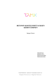 BETONIN KOSTEUSMITTAUKSEN KEHITTÄMINEN Sampo Clewer