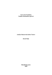 Univerzita Pardubice Fakulta ekonomicko-spr&aacute;vn&iacute; Anal&yacute;za financov&aacute;n&iacute; města Turnov