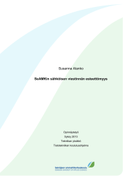 Susanna Alanko SeAMKin sähköisen viestinnän esteettömyys  Opinnäytetyö